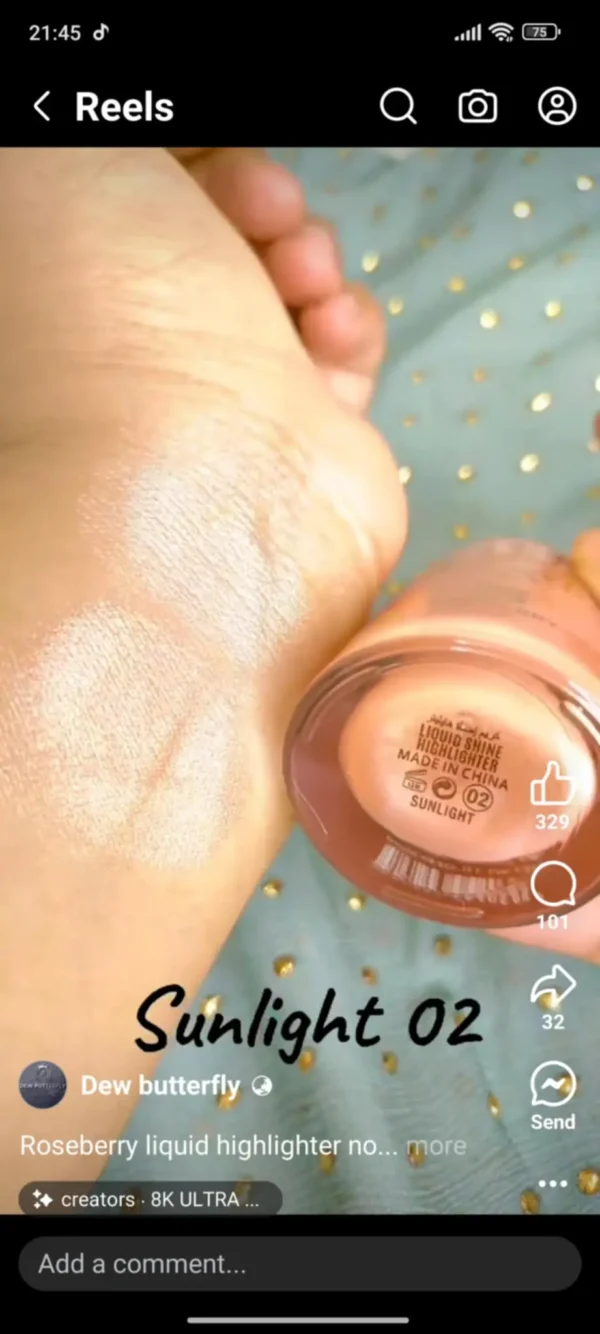 Roseberry Li𝗾𝘂𝗶𝗱 Shine Highlighter - Image 3
